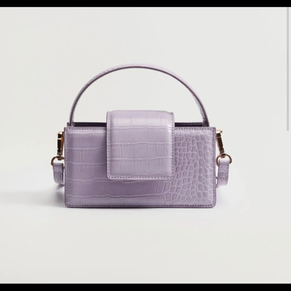 Croc-effect mini bag